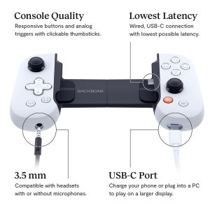 Control De Juego One USB-C Para Android Y iPhone En Blanco (Playstation Edition) - Imagen 2