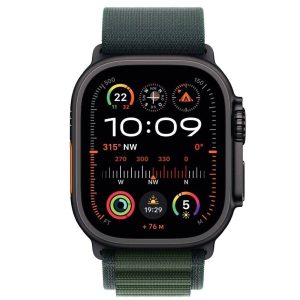 Apple Watch Ultra 2 GPS + Cellular 49mm titanio negro, Correa Alpine Loop verde oscuro Talla M (Seminuevo) - Imagen 2