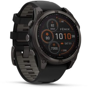 Reloj Garmin Fenix 8 - 47mm Solar Sapphire, Titanio DLC con Correa Negra - Imagen 1