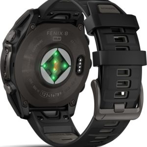 Reloj Garmin Fenix 8 - 47mm Solar Sapphire, Titanio DLC con Correa Negra - Imagen 4