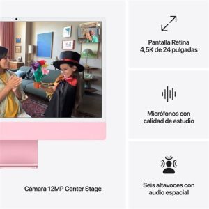 Apple iMac 24" M4 CPU 10, GPU 10, 24GB RAM, 2TB SSD, Rosa - Imagen 4